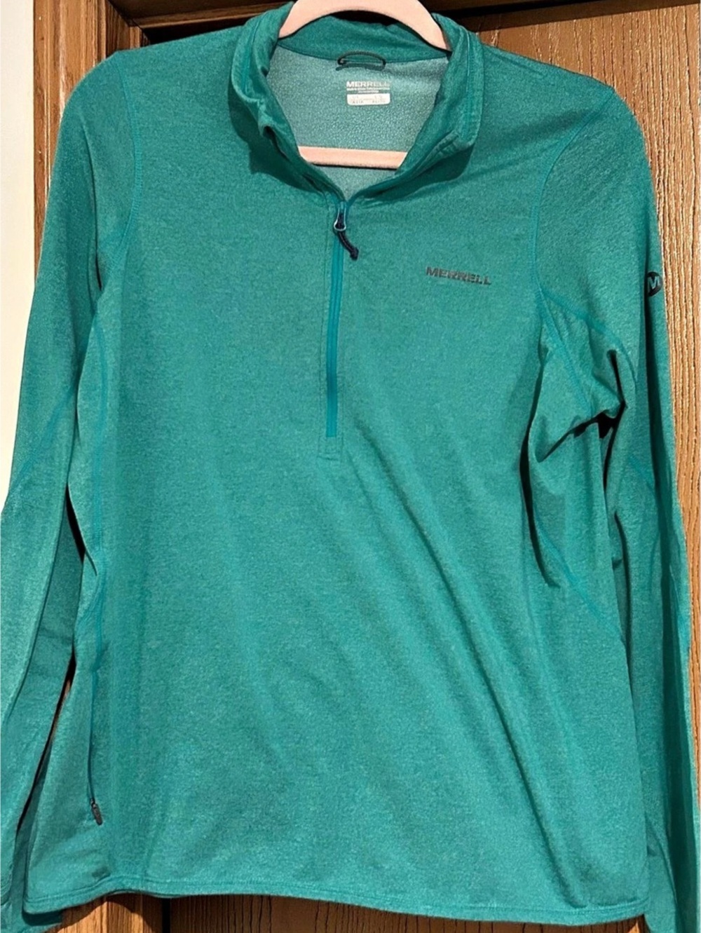 Merrell Women's Quarter-Zip Pullover in Teal Green Size Large Like New